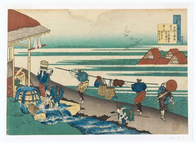 Dainagon Tsunenobu (İşçiler, Deniz Kenarında, Kumaş Boyama), Hyakunin Isshu Ubaga Etoki