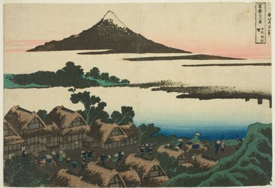 Kai Eyaletindeki Isawa'da Şafak (Koshu Isawa no akatsuki), "Fuji Dağı'nın Otuz Altı Manzarası (Fugaku sanjurokkei)" serisinden by Katsushika Hokusai