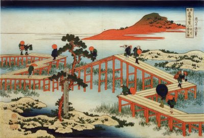 Mikawa Eyaletindeki Yatsuhashi Köprüsü