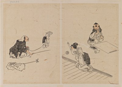 Çizimler (mürekkep ve kağıt üzerinde yıkama) by Katsushika Hokusai