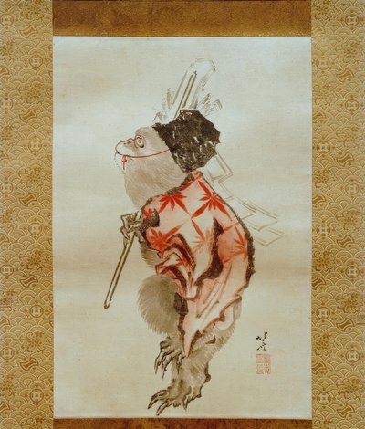 eğitimli maymun by Katsushika Hokusai