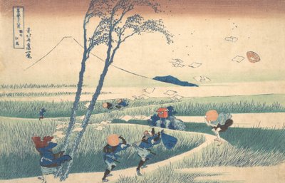 Suruga Eyaletindeki Ejiri Sunshu Ejiri, Dağın Otuz Altı Görünümü serisinden ..., yaklaşık. 1830-32. by Katsushika Hokusai