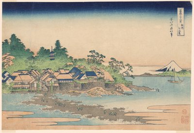 Sagami Eyaletindeki Enoshima Adası (Soshu Enoshima), "Fuji Dağı