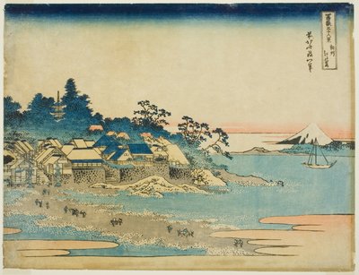 Sagami Eyaletindeki Enoshima (Soshu Enoshima), "Fuji Dağı'nın Otuz Altı Manzarası (Fugaku sanjurokkei)" serisinden by Katsushika Hokusai