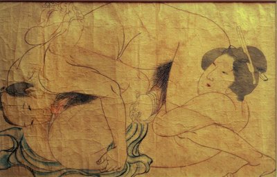 erotik sahne by Katsushika Hokusai