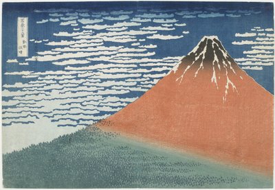 İnce Rüzgar, Açık Hava, 1831-1834 (renkli tahta baskı) by Katsushika Hokusai