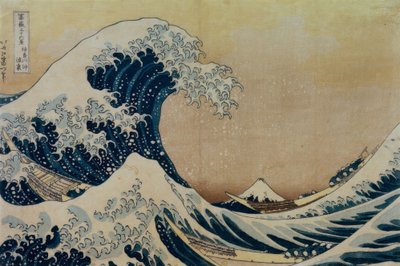 Kanagawa yakınlarındaki sahil açıklarında büyük dalga by Katsushika Hokusai