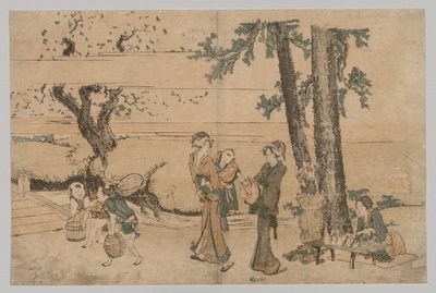 Bir Çayın Yanındaki Şekil Grubu, 1760-1849. by Katsushika Hokusai