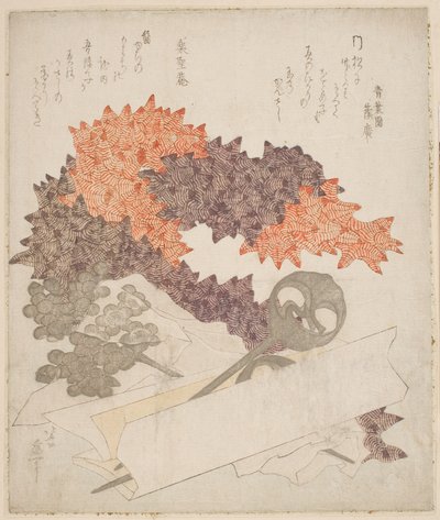 Saç Süsleri, c.1820 (tahta baskı) by Katsushika Hokusai