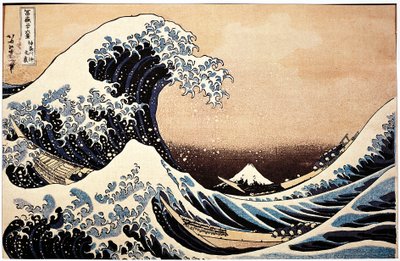 Japonya, büyük dalganın resmi by Katsushika Hokusai