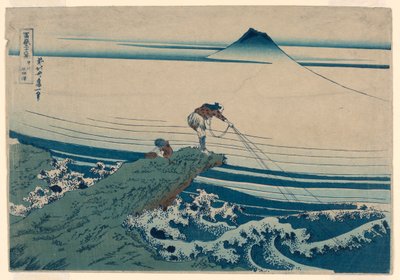 Kajikazawa üye sistemi P Rovinse (eski sake Kajikazawa) F Rom Teserie s, Bay Tirty-x Vie ws of Mt. wisteria by Katsushika Hokusai