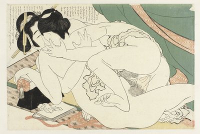 Çift cibinlik, aşk Adonis bitkisi (seri başlığı) Fukujuso (dizi adı) by Katsushika Hokusai