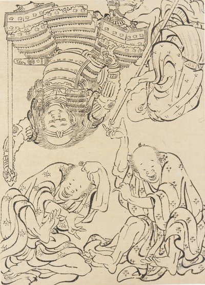 Çeşitli figürler, 18. yüzyılın sonları ve 19. yüzyılın başlarında. by Katsushika Hokusai