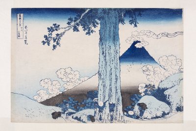Kai Eyaletindeki Mishima Geçidi (Koshu Mishima-goe) (renkli tahta baskı) by Katsushika Hokusai