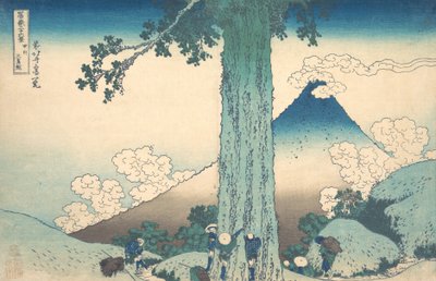 Kai Eyaletindeki Mishima Geçidi Koshu Mishima goe, Otuz Altı Görünüm dizisinden ..., ca. 1830-32. by Katsushika Hokusai