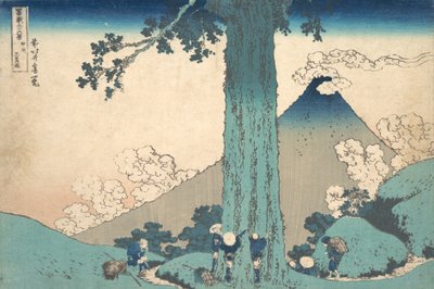Kai Eyaletindeki Mishima Geçidi Koshu Mishima goe, Otuz Altı Görünüm dizisinden ..., ca. 1830-32. by Katsushika Hokusai