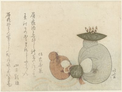 Maymun Bebekler by Katsushika Hokusai