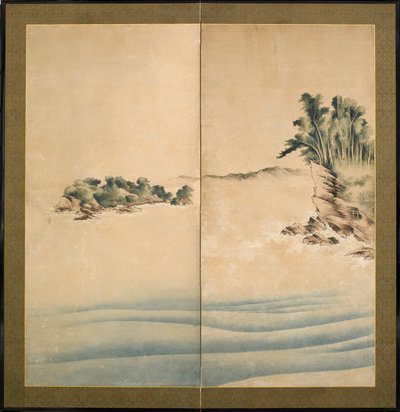 Fuji Dağı ve Enoshima, Edo Dönemi, c.1825 (kağıt üzerine mürekkep ve renk) by Katsushika Hokusai