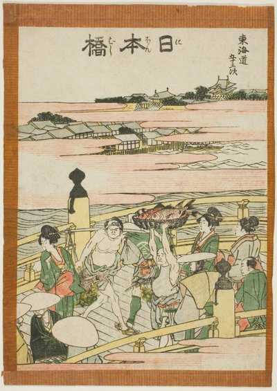 Nihonbashi, f tem te serisi "ellinci lee S ve diğerleri, kentsel dereceden sesler (şehir derecesi ana dağdan sonra)" by Katsushika Hokusai