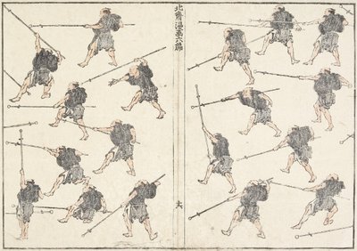 Uzun Saplı Kılıç Uygulaması, 1817 by Katsushika Hokusai