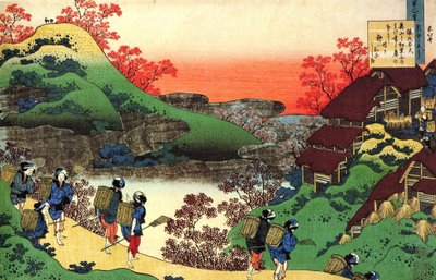 Yüz şairin yüz şiir dizisi: ""Sarumaru Dayu"" Katsushika Hokusai (1760-1849) tarafından basılmıştır (ukiyo-e okulu) 1830 dolaylarında Devlet İnziva Yeri Sankt Petersburg Rusya by Katsushika Hokusai
