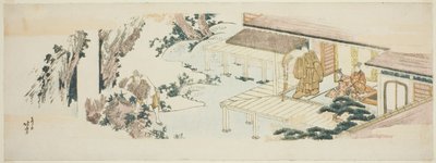 Dal demetlerini şelaleye atan hizmetçi by Katsushika Hokusai