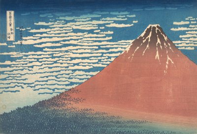 Güney Rüzgarı, Açık Gökyüzü Gaifu kaisei, Kırmızı Fuji olarak da bilinir, Otuz..., ca. 1830-32. by Katsushika Hokusai