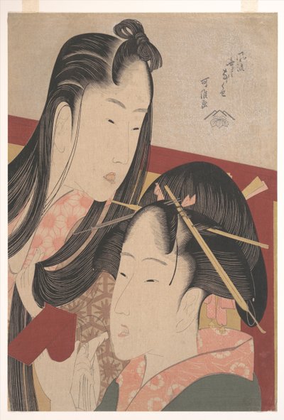 Yedi Şık Yararsız Alışkanlık serisinden Öğütülmüş Kiraz Gıcırdatmak by Katsushika Hokusai