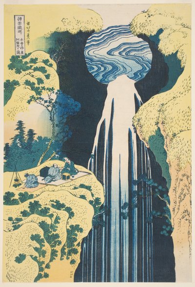 Kiso Eyaletindeki Amida Şelalesi (tahta baskı) by Katsushika Hokusai