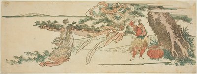 Tüyden Cübbe (Hagoromo) by Katsushika Hokusai