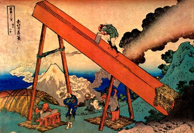 Totomi dağlarından Fuji, 1830-1833. by Katsushika Hokusai