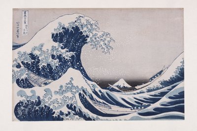 Kanagawa açıklarındaki Derin Deniz Dalgasının Çukuru (Kanagawa-oki nami ura) (renkli tahta baskı) by Katsushika Hokusai