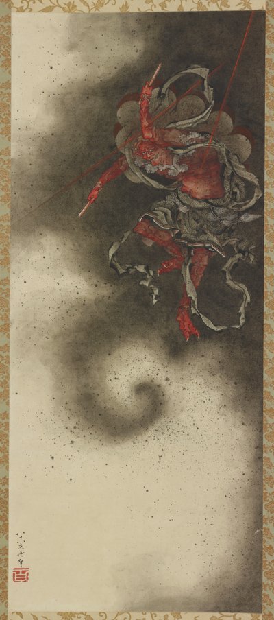 Gök Gürültüsü Tanrısı, Edo Dönemi by Katsushika Hokusai