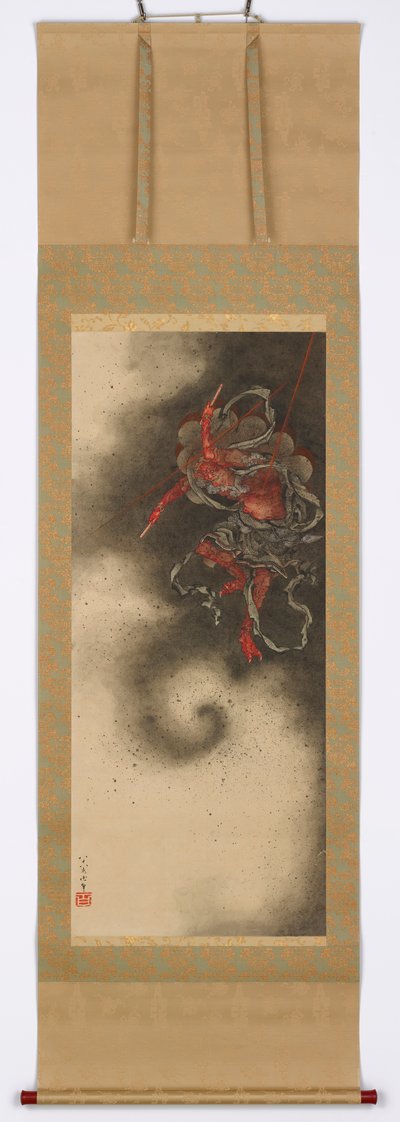 Yıldırım tanrısı, 1847. by Katsushika Hokusai