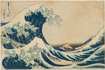 Under the Wave off Kanagawa (tahta baskı) by Katsushika Hokusai