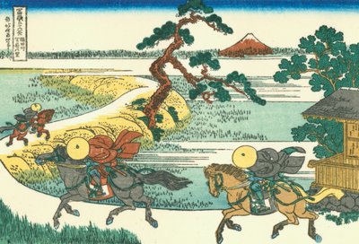 Sumida nehrinde Sekiya Köyü, 1830 dolayları (tahta baskı) by Katsushika Hokusai