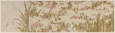 Beyaz ve Mor Süsenler by Katsushika Hokusai