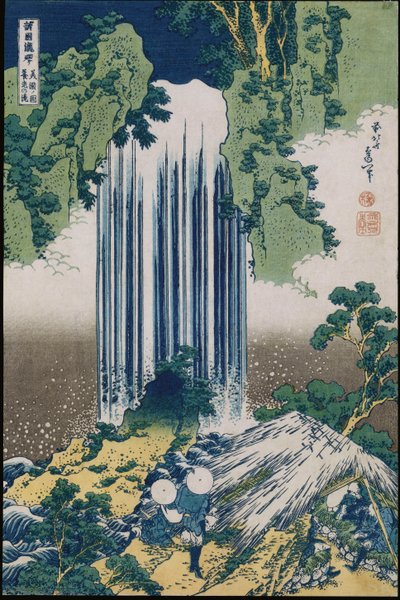Yoro Şelalesi, Mino Eyaleti", "Bütün İllerin Şelalelerine Bir Yolculuk" Serisinden by Katsushika Hokusai