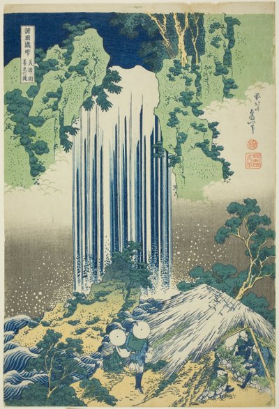 Yoro Water Fal üyesi Aji no P Rovinse (vücudun bulunduğu ülkenin şelalesi), f tem Teserie s, vb. r Of Te Water Falls üyesi Vali King s P Rovinse s ) by Katsushika Hokusai