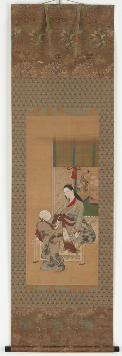 Verandada oturan bir kız, Edo dönemi, 18. yüzyıl. by Kawamata Tsuneyuki