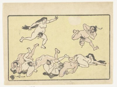 seks partisi Büyük Kuyruk (dizi başlığı) by Kawanabe Kyosai