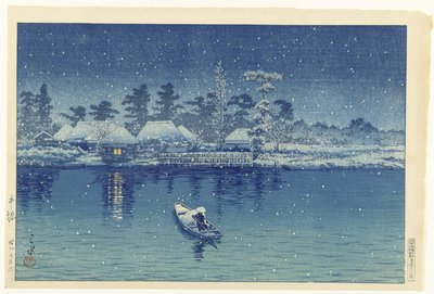 Ushibori (nesne üzerindeki başlık) by Kawase Hasui