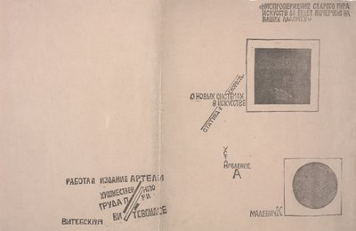 "Sanatta Yeni Sistemler Üzerine" ön ve arka kapak by Kazimir Severinovich Malevich