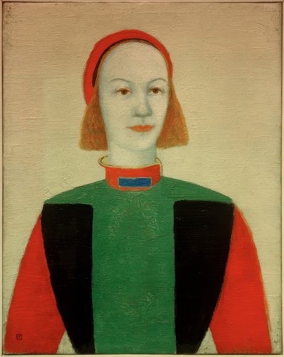Modern bir kızın başı by Kazimir Severinovich Malevich