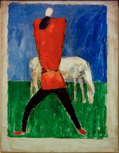 adam ve at by Kazimir Severinovich Malevich