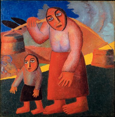 Kovalı Köylü Resim Kasimir Malevic (Malevich, Malevich) (1878-1935) 1911 Sun. 173x73 cm Amsterdam, Stedelijk Müzesi by Kazimir Severinovich Malevich