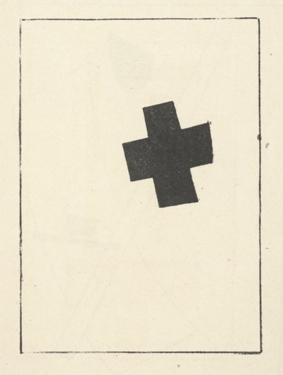 Küçük Siyah Haç, "Süprematizm: 34 Çizim "den Eğik by Kazimir Severinovich Malevich