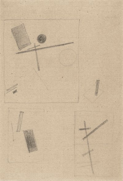 Suprematist Çizimi by Kazimir Severinovich Malevich