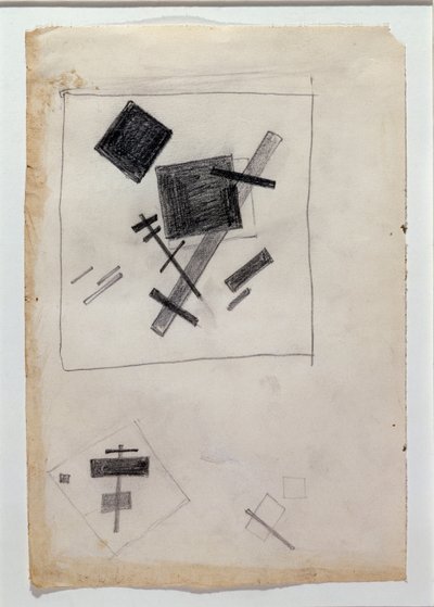Suprematist kompozisyon (Çizim by Kazimir Severinovich Malevich