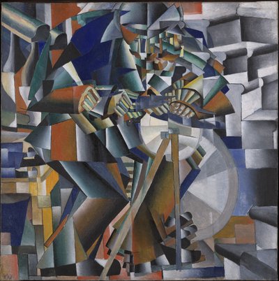 Bıçak Öğütücü veya Parıldama Prensibi, 1912-3 by Kazimir Severinovich Malevich